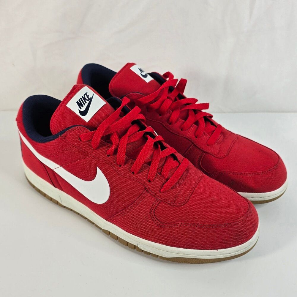 Nike Big Nike Low Lux Canvas "University Red" Mens Size 13 (854166-600) Gum Sole